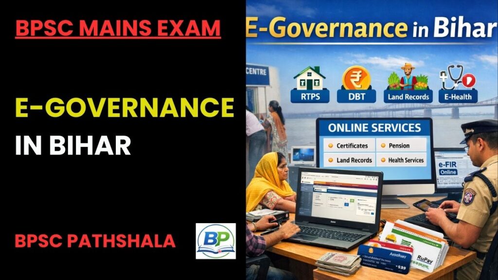 E-Governance in Bihar showing digital service delivery and transparent administration