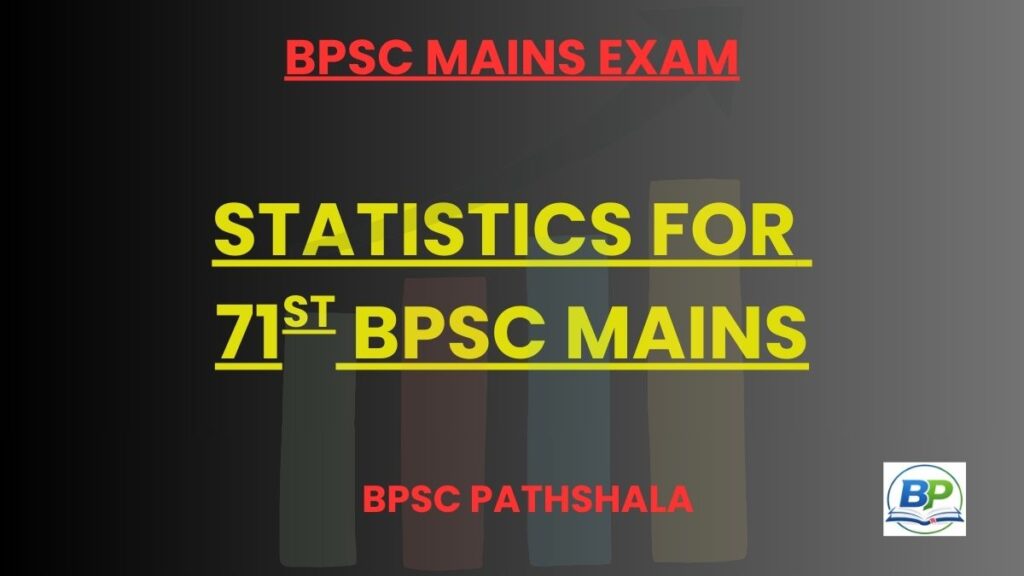 statistics for 71st BPSC mains exam GS paper 1 preparation