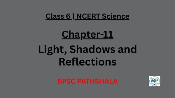 NCERT Class 6 Science Chapter 11 – Light, Shadows and Reflections (Notes)
