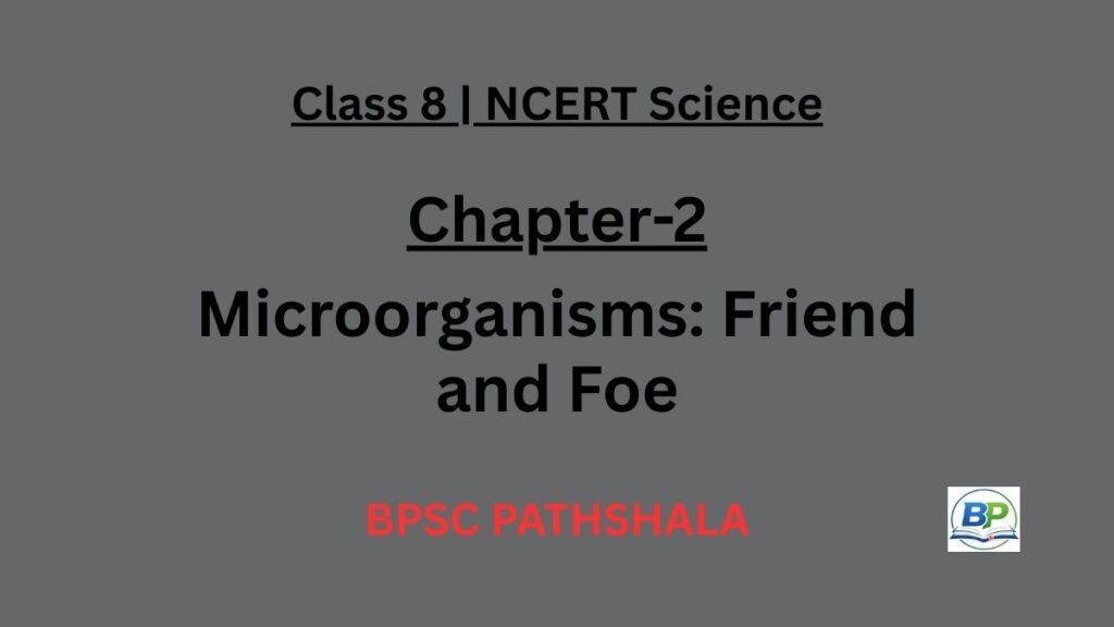 NCERT Class 8 Science Chapter 2 microorganisms friend and foe notes.