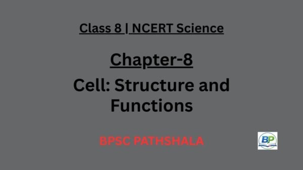 NCERT Class 8 Science Chapter 8 – Cell: Structure and Functions (Notes)