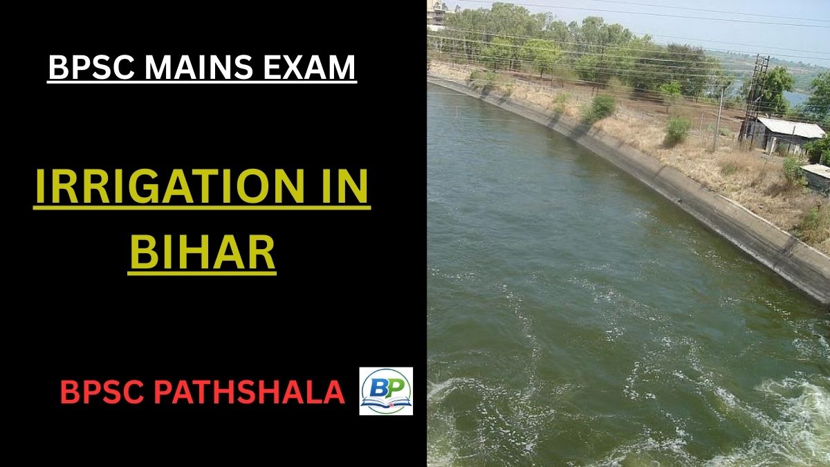 Irrigation in Bihar showing canals, tubewells and agricultural fields