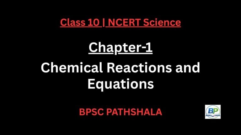 NCERT Class 10 Science Chapter 1 – Chemical Reactions and Equations ...