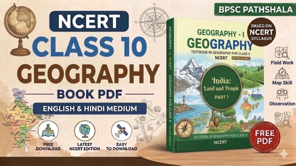 NCERT Class 10 Geography Book PDF free download in English and Hindi medium for CBSE and competitive exams