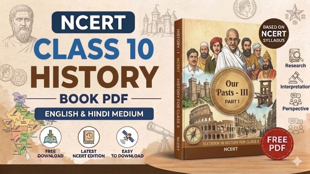 NCERT Class 10 History Book PDF free download in English and Hindi medium for CBSE UPSC and BPSC preparation