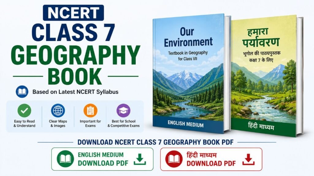 NCERT Class 7 Geography Book PDF free download in English and Hindi medium for school and competitive exams