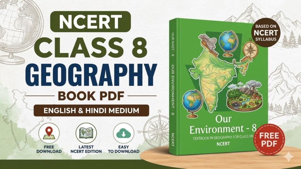 NCERT Class 8 Geography Book PDF free download in English and Hindi medium for CBSE and competitive exams