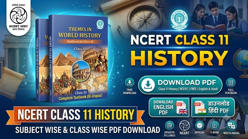 NCERT Class 11 History Book PDF free download in English and Hindi medium for CBSE, UPSC, BPSC and other competitive exams