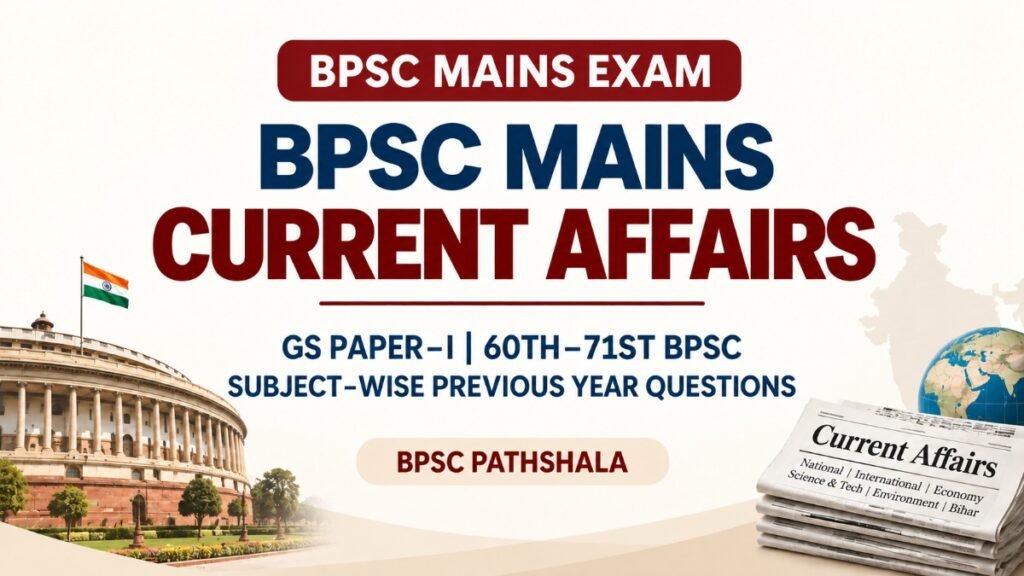 bpsc mains gs current affairs questions